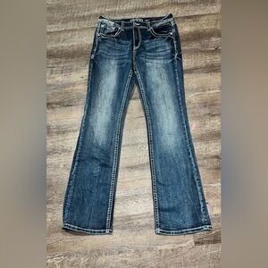 Grace Women's Dark Blue Flare Jeans